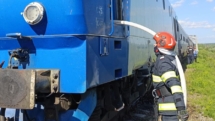 Incendiu în locomotiva unui tren de călători în Ulmeni