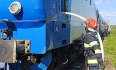 Incendiu în locomotiva unui tren de călători în Ulmeni
