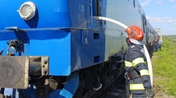 Incendiu în locomotiva unui tren de călători în Ulmeni