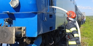Incendiu în locomotiva unui tren de călători în Ulmeni