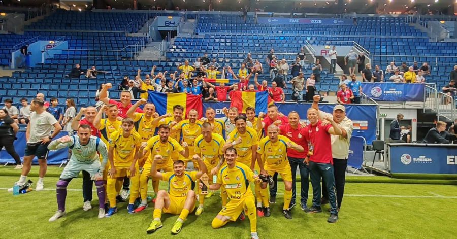 România, calificată de pe primul loc din grupă în optimile Campionatului European de minifotbal