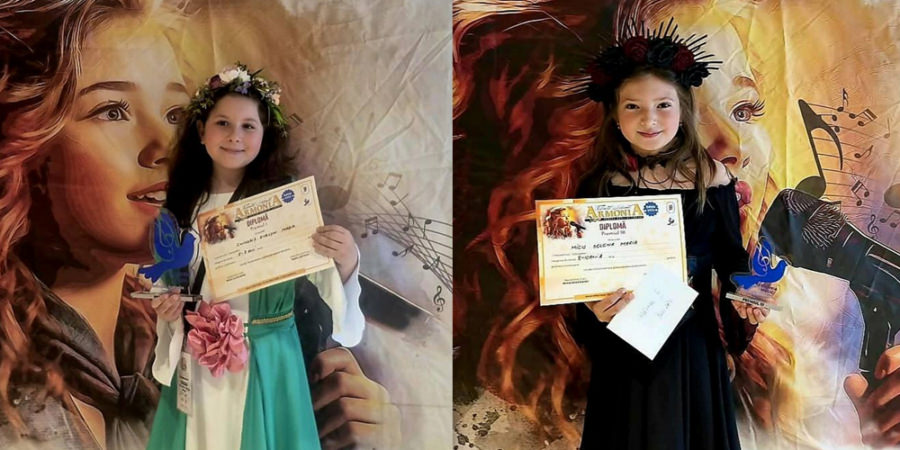 Evelyn Chindriș și Selena Micu de la Palatul Copiilor Baia Mare, pe podium la Festivalul Național „Armonia”