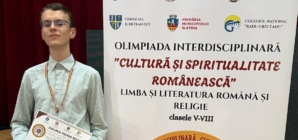 Elevul David Cheța de la Școala Gimnazială „Vasile Alecsandri” Baia Mare, distins cu Premiul Special la etapa națională a Olimpiadei Interdisciplinare „Cultură și Spiritualitate românească”