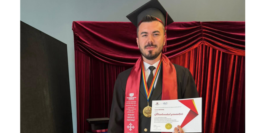 Luca Hotima, Șef de promoție T.O.P. 2026: „Am învățat că între cer și pământ există o scară nevăzută, iar omul urcă pe ea nu prin putere, ci prin iubire, prin răbdare și prin jertfă”