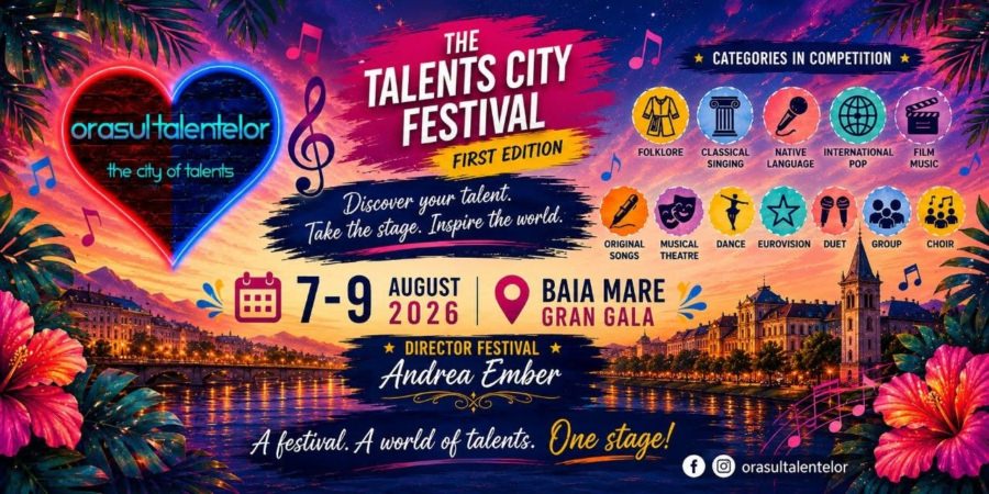 Baia Mare găzduiește prima ediție a Festivalului „Orașul Talentelor”: Înscrierile sunt deschise până în 12 iulie