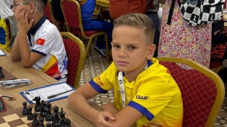 Matei Liga, sportiv în cadrul Academiei de Șah Maramureș, participă la Campionatul Mondial dedicat copiilor de 8, 10 și 12 ani