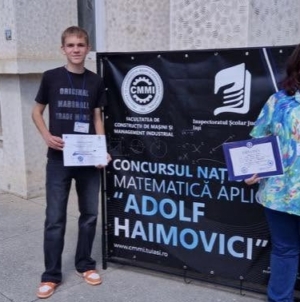 Sabo Edina Noemi de la Colegiul „Vasile Lucaciu” Baia Mare, premiul III și medalie de argint SSMR la la Concursul „Adolf Haimovici”