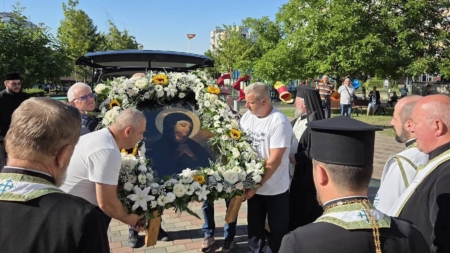 Icoana Maicii Domnului de la Rohia a ajuns pentru prima dată la Cluj-Napoca