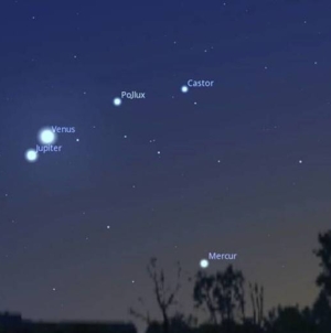 Fenomen rar pe cer: Venus și Jupiter apar „împreună” după apus