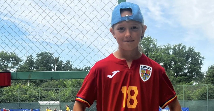 O jucătoare de la Fabrica de Campioni, la acțiunea de selecție pentru echipa națională U11