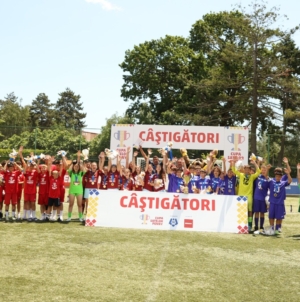 Echipa U13 a Școlii Gimnaziale „Dr. Ilie Lazăr” Giulești – câștigătoare a Cupei Satelor