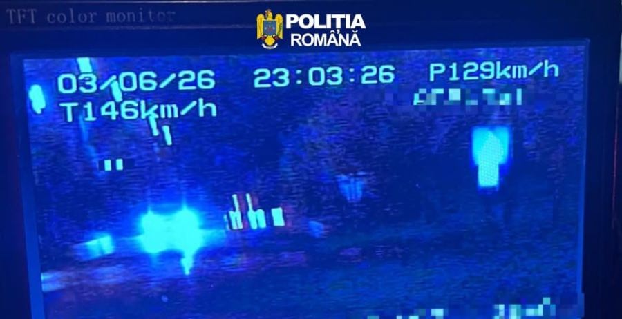 Prinși conducând prin localitate cu 146 și 140 km/h