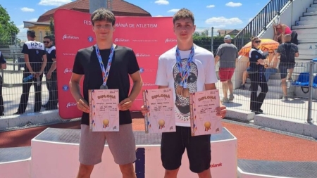 Sportivii băimăreni Darius Reniuc și Matei Nikolasz, medaliați la Campionatul Național de Atletism de la Craiova