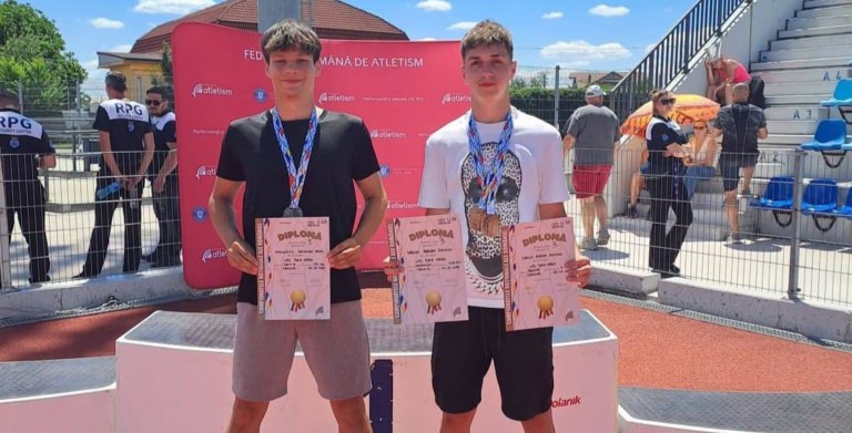 Sportivii băimăreni Darius Reniuc și Matei Nikolasz, medaliați la Campionatul Național de Atletism de la Craiova