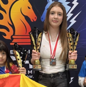 Sara Șunea a obținut două medalii de argint la Campionatul European de Șah Rapid și Blitz pentru Tineret