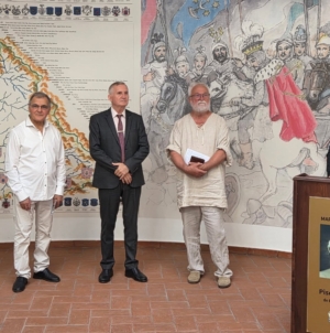 Expoziția „Noblețea marginii”, vernisată la Vișeu de Sus; Heraldica familiilor nobiliare maramureșene, reinterpretată artistic de Ioan Borlean