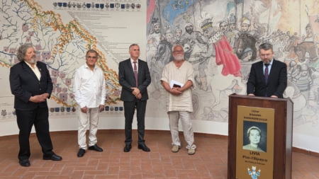 Expoziția „Noblețea marginii”, vernisată la Vișeu de Sus; Heraldica familiilor nobiliare maramureșene, reinterpretată artistic de Ioan Borlean