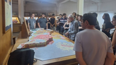 Studenți ai Facultății de Geologie și Geofizică din București, în vizită la Muzeul de Mineralogie din Baia Mare