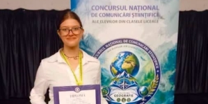 Lucacista Ariana Brăilescu, premiată la Concursul Național de Comunicări Științifice ale Elevilor de Liceu la Geografie