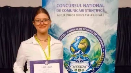 Lucacista Ariana Brăilescu, premiată la Concursul Național de Comunicări Științifice ale Elevilor de Liceu la Geografie