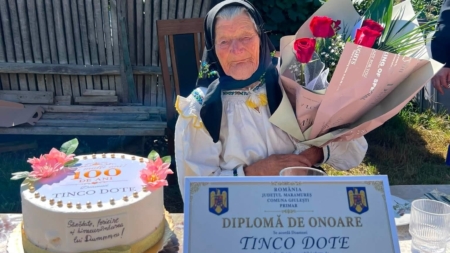 O localnică din comuna Giulești a împlinit un secol de viață