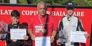 Piloții cercului de karting Baia Mare, pe podium la etapa a III-a a Campionatului Național de Karting Școlar