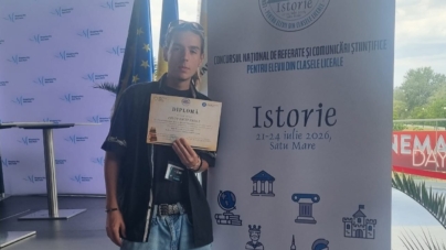 Performanță pentru Liceul Tehnologic „George Barițiu” Baia Mare: Elevul David Poduț a obținut 88,5 puncte la etapa națională a Concursului de Referate și Comunicări Științifice la Istorie