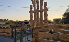 Lucrări de întreținere la troița din Merișor