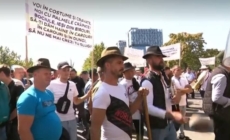 Protest tensionat al oierilor la București. Jandarmii au folosit gaze lacrimogene