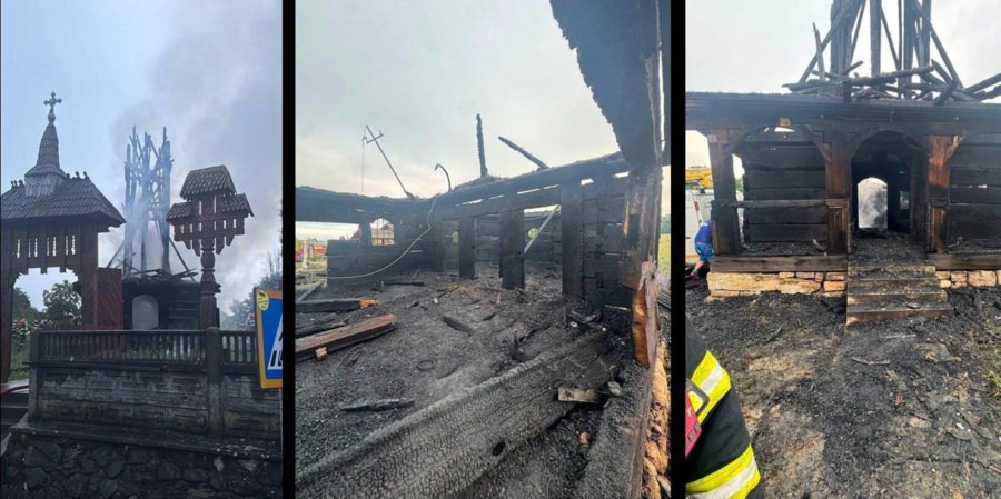 Comunicat al Episcopiei Ortodoxe Române a Maramureșului după incendiul de la biserica de lemn din Posta