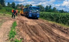 Au început lucrările la drumul de acces către traversarea provizorie peste râul Lăpuș