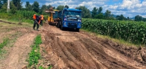 Au început lucrările la drumul de acces către traversarea provizorie peste râul Lăpuș