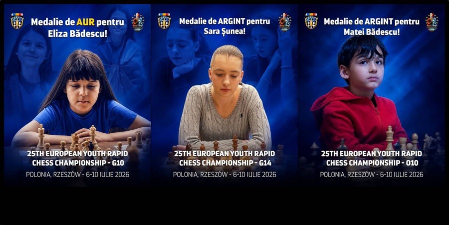 Maramureșeanca Sara Șunea, vicecampioană europeană la șah rapid. România a cucerit trei medalii la Campionatul European de Tineret