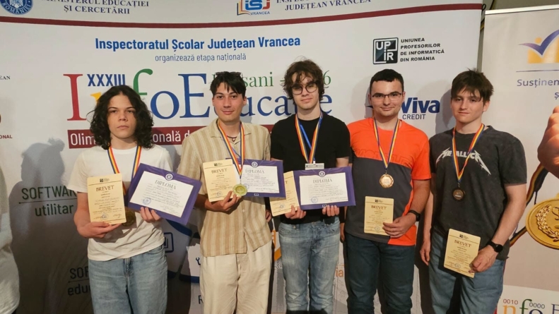 Trei medalii de aur și două de bronz pentru elevii Colegiului „Gheorghe Șincai” Baia Mare la Olimpiada de Inovare și Creație Digitală – InfoEducație 2026
