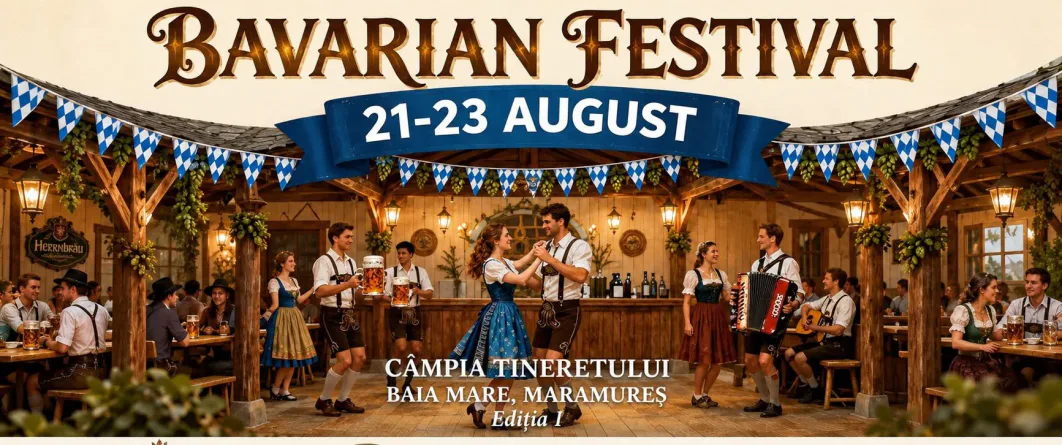 Bavarian Festival ajunge în premieră la Baia Mare: Trei zile de muzică, dans și delicatese culinare bavareze pe Câmpia Tineretului