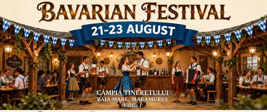 Bavarian Festival ajunge în premieră la Baia Mare: Trei zile de muzică, dans și delicatese culinare bavareze pe Câmpia Tineretului