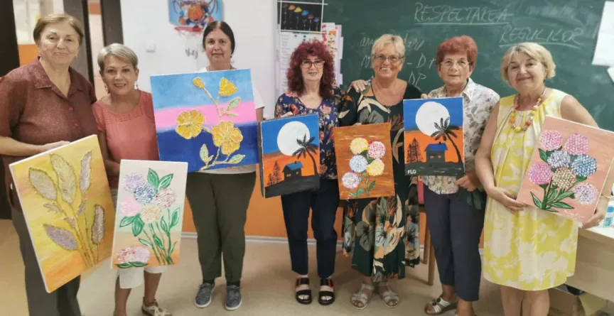 Dialog între suflet și pânză: Atelier de pictură pentru senioarele de la Centrul „Rivulus Pueris” Baia Mare