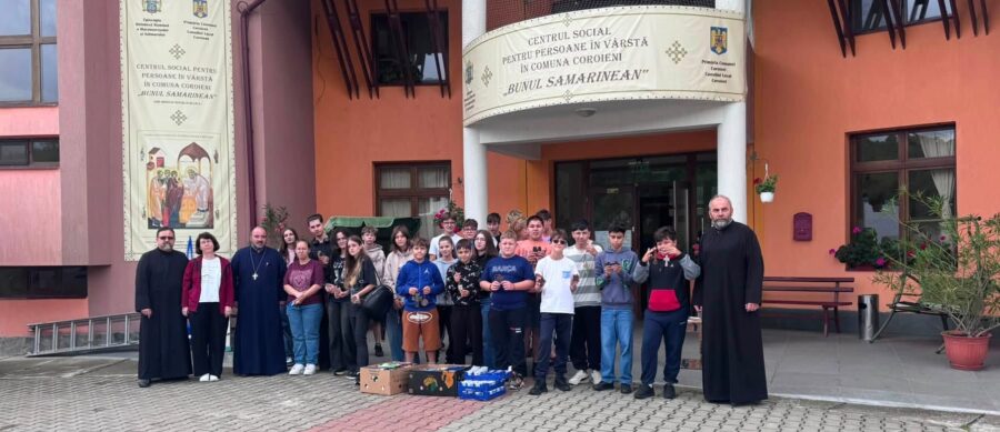 Copiii din două parohii sătmărene au adus bucurie seniorilor de la Căminul „Bunul Samarinean” din Coroieni