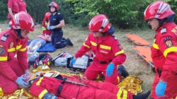 Exercițiu! Accident cu 11 pasageri simulat în Pasul Gutâi, Maramureș