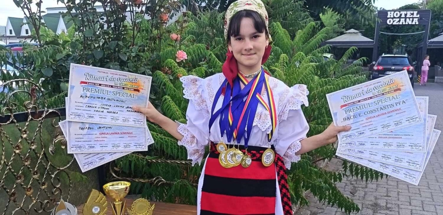 Ionela Lavinia Semeniuc din Crasna Vișeului a cucerit premii importante la Festivalul-Concurs Național „Ritmuri de Vacanță”