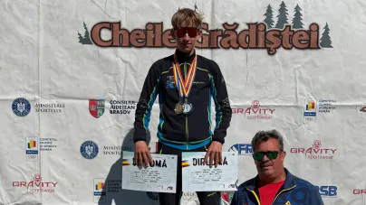Eduard Eduard Daniel Neamțu de la CSS Baia Sprie, triplu medaliat la Campionatul Național de Schi Role