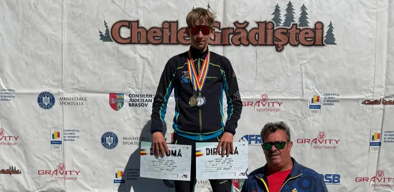Eduard Eduard Daniel Neamțu de la CSS Baia Sprie, triplu medaliat la Campionatul Național de Schi Role