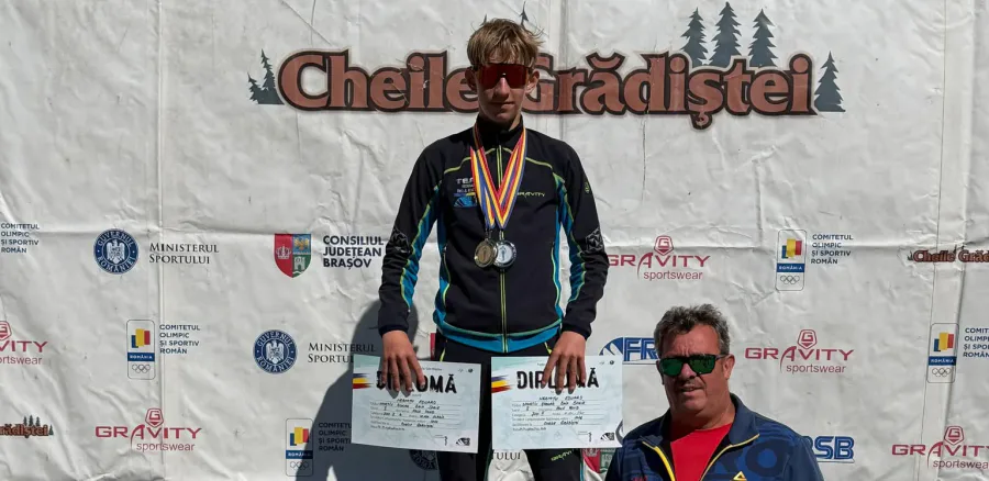 Eduard Eduard Daniel Neamțu de la CSS Baia Sprie, triplu medaliat la Campionatul Național de Schi Role