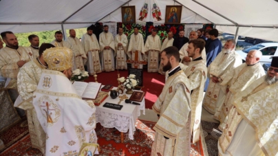 S-a pus piatra de temelie pentru noua biserică din Filia Dealu Corbului, Parohia Ortodoxă Preluca Veche