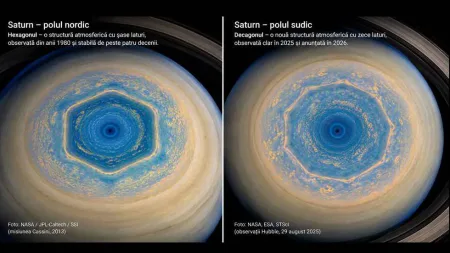 Saturn avea un hexagon. Acum, astronomii au descoperit și o formă uriașă cu zece laturi