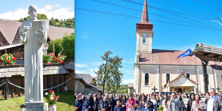 Statuia Ieromonahului Gavriil Miholca, dezvelită la Groșii Țibleșului la 38 de ani de la trecerea sa la cele veșnice