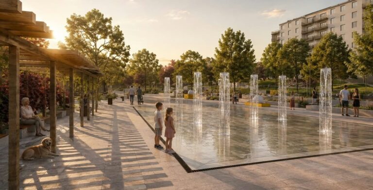 Parcul Central din Baia Sprie intră într-un amplu proces de modernizare