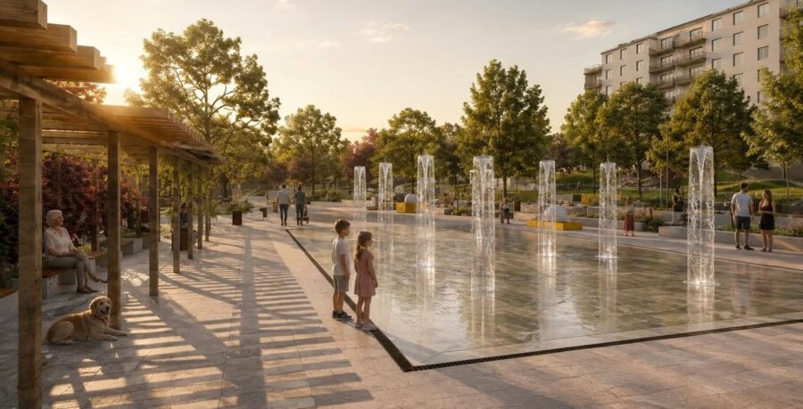 Parcul Central din Baia Sprie intră într-un amplu proces de modernizare