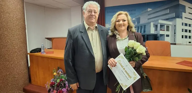 Documentarist Gabriela Szerasz, distinsă cu o Diplomă de Excelență pentru activitatea desfășurată la Biblioteca Orășenească Vișeu de Sus
