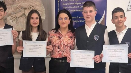 Patru elevi de la Școala Gimnazială „Dimitrie Cantemir” Baia Mare au obținut diploma DELF la limba franceză